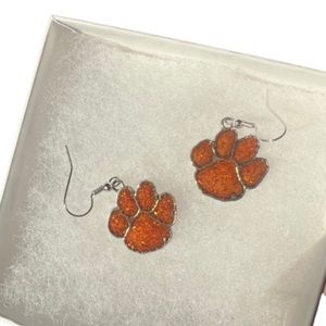 Clemson Paw Earrings